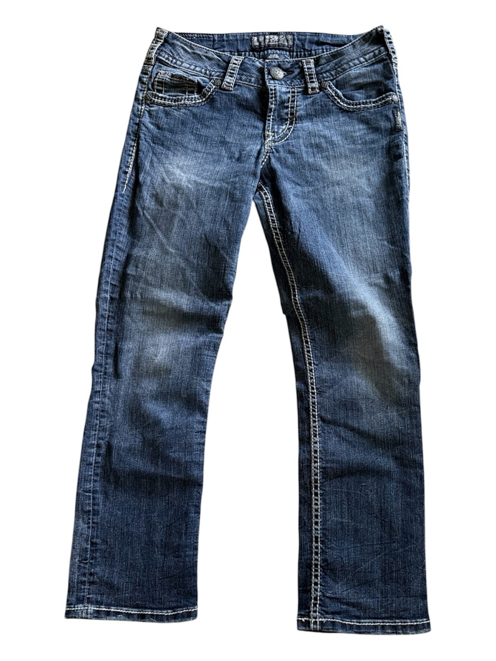 Silver capri jeans